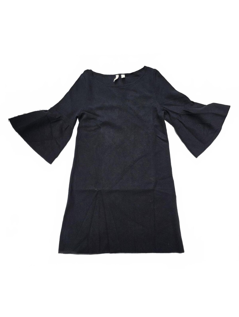 Anthropology Black Moth Bell Sleeve Shift Dress Minimalist Chic Tunic Dress Sm
